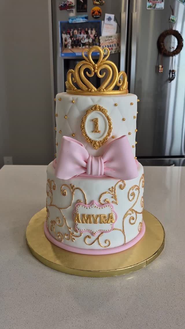 Royal first birthday cake